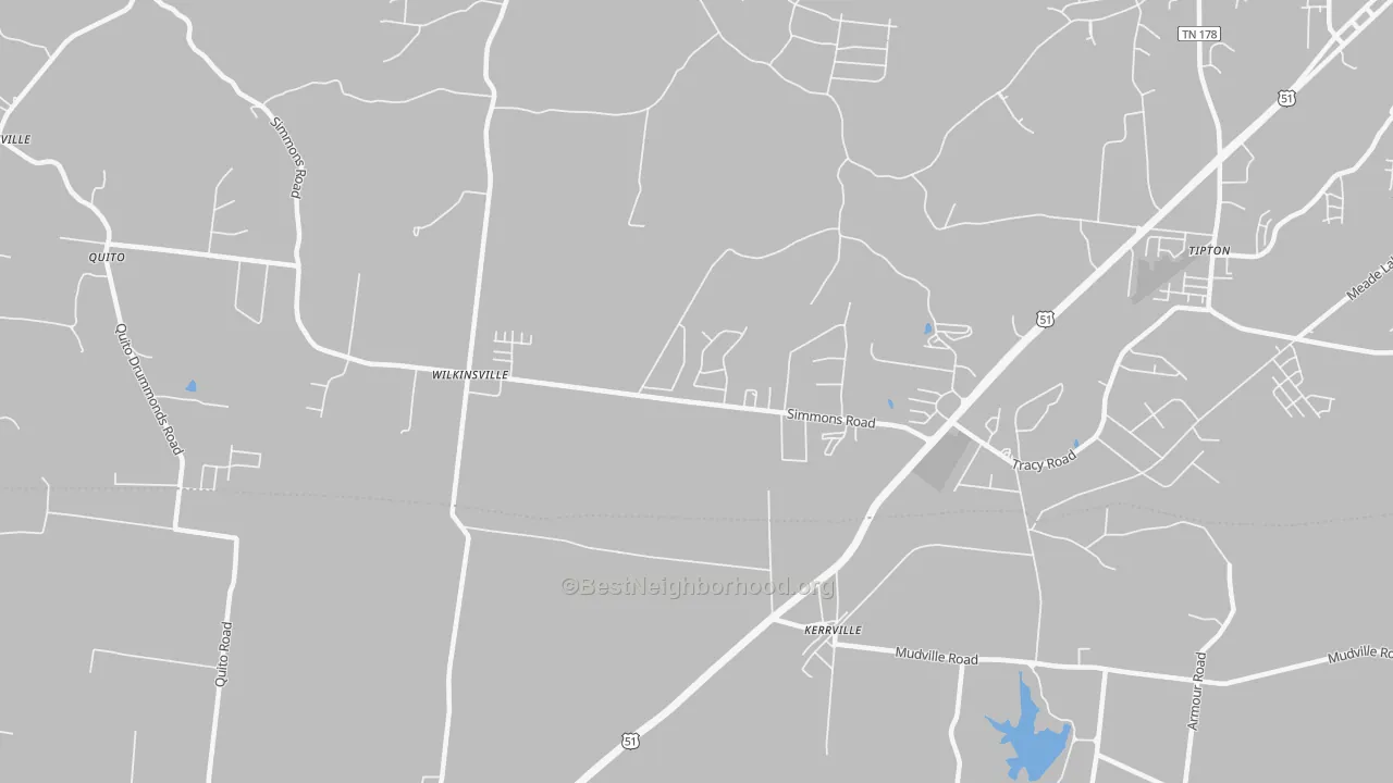 Transit Grade map of Kerrville, TN