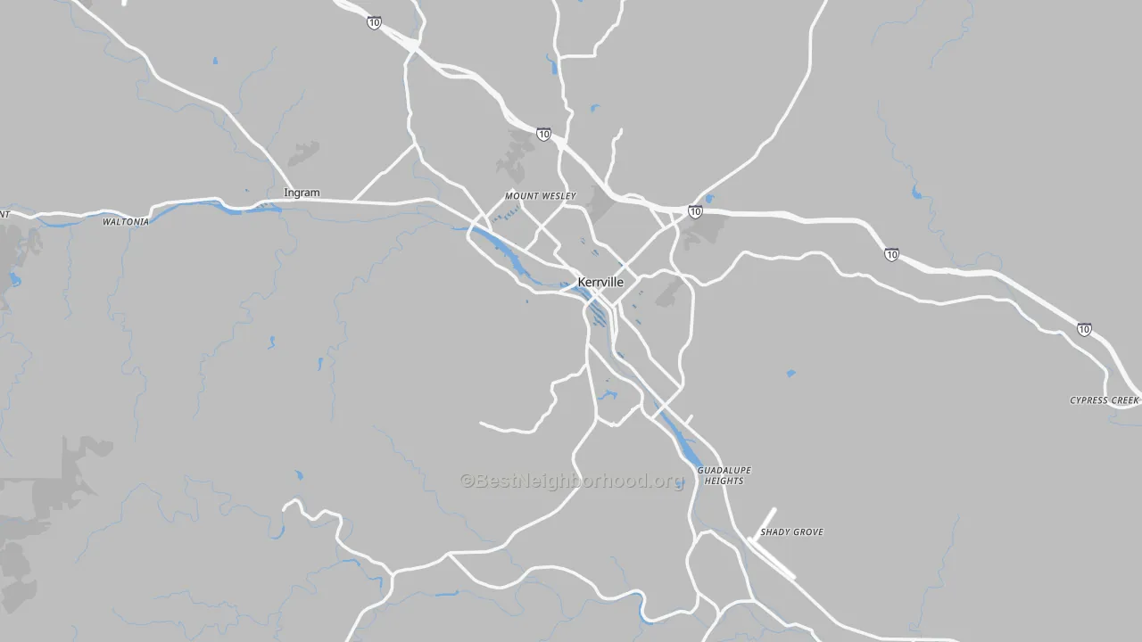 Transit Grade map of Kerrville, TX