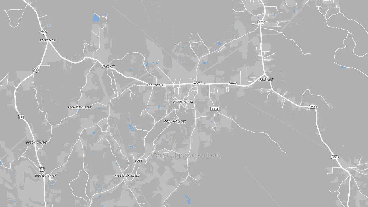 Transit Grade map of Kersey, PA