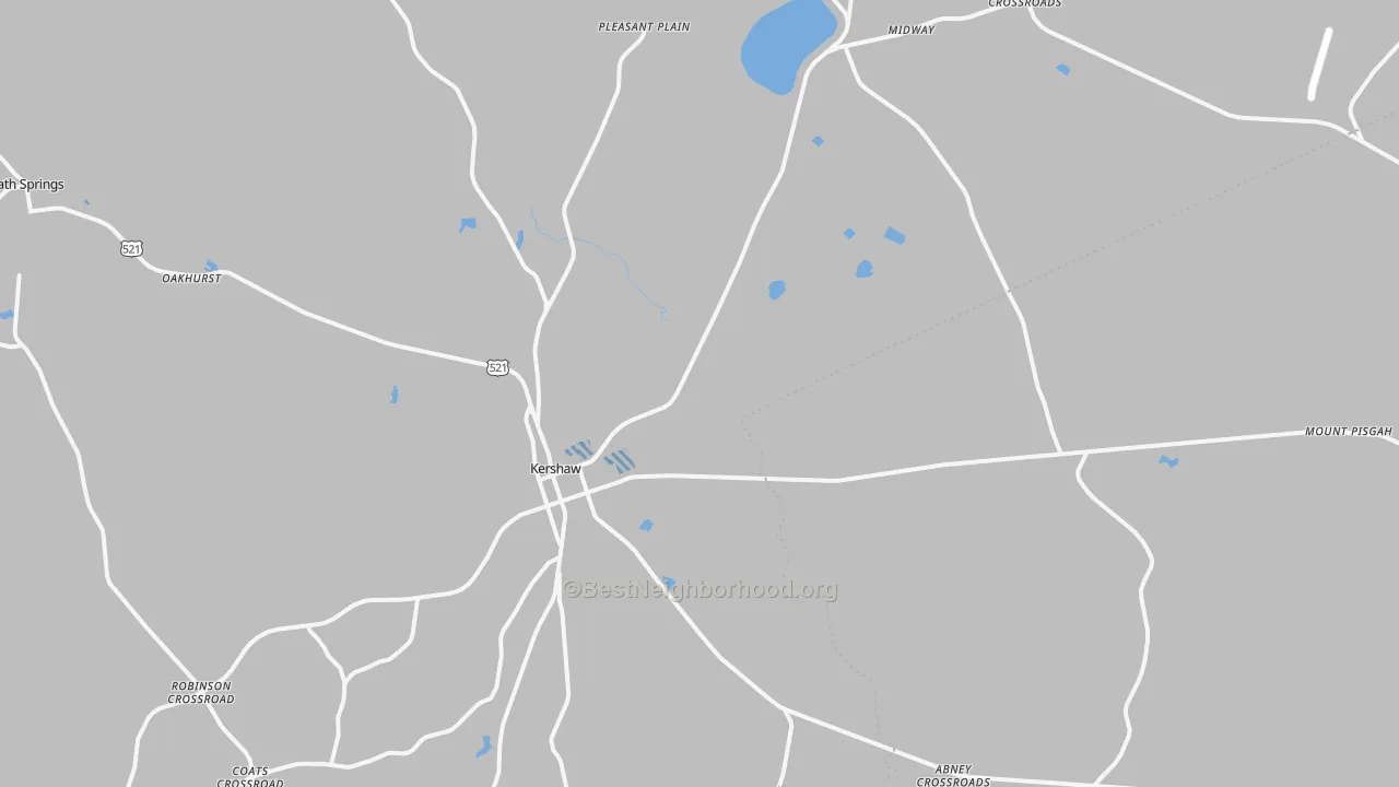 Transit Grade map of Kershaw, SC