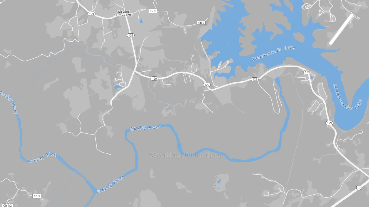 Transit Grade map of Keslers Cross Lanes, WV