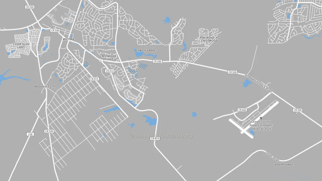 Transit Grade map of Keswick Grove, NJ