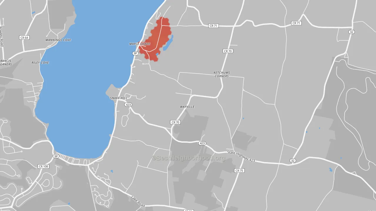 Transit Grade map of Ketchums Corner, NY