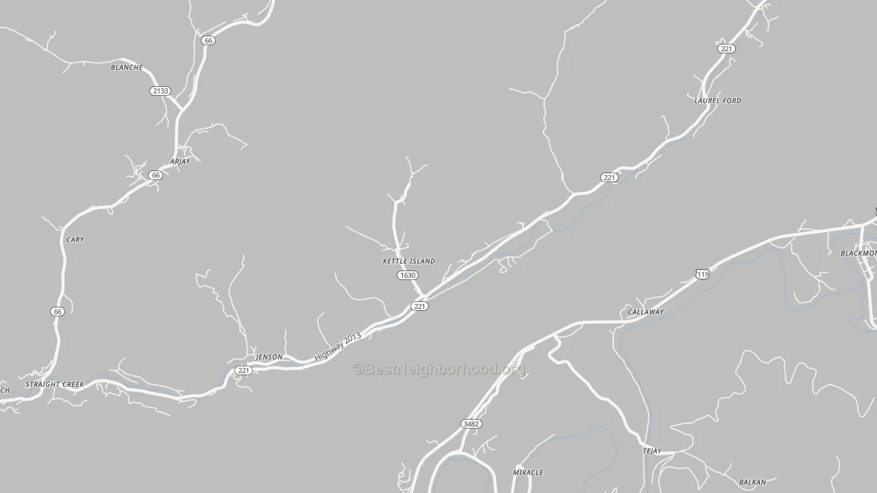 Transit Grade map of Kettle Island, KY