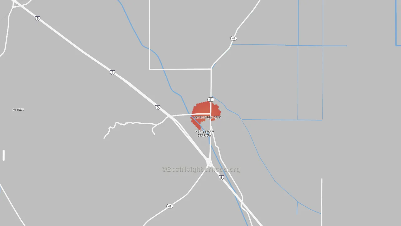 Transit Grade map of Kettleman City, CA
