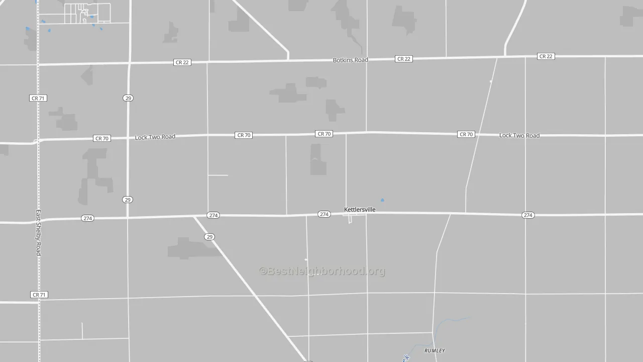 Transit Grade map of Kettlersville, OH