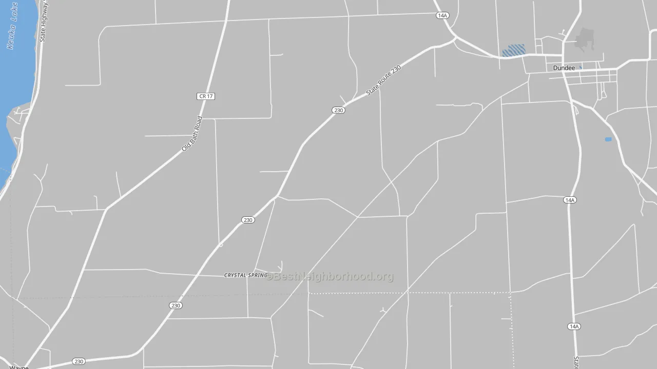 Transit Grade map of Keuka, NY