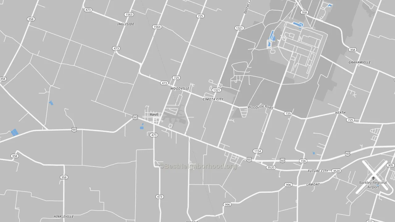 Transit Grade map of Kevil, KY