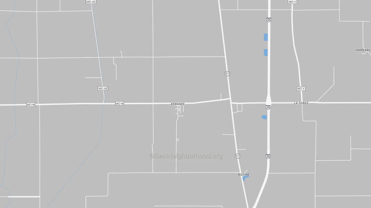Transit Grade map of Kewanee, MO