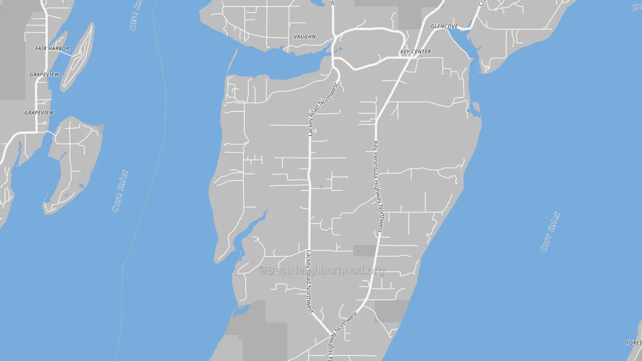 Transit Grade map of Key Center, WA