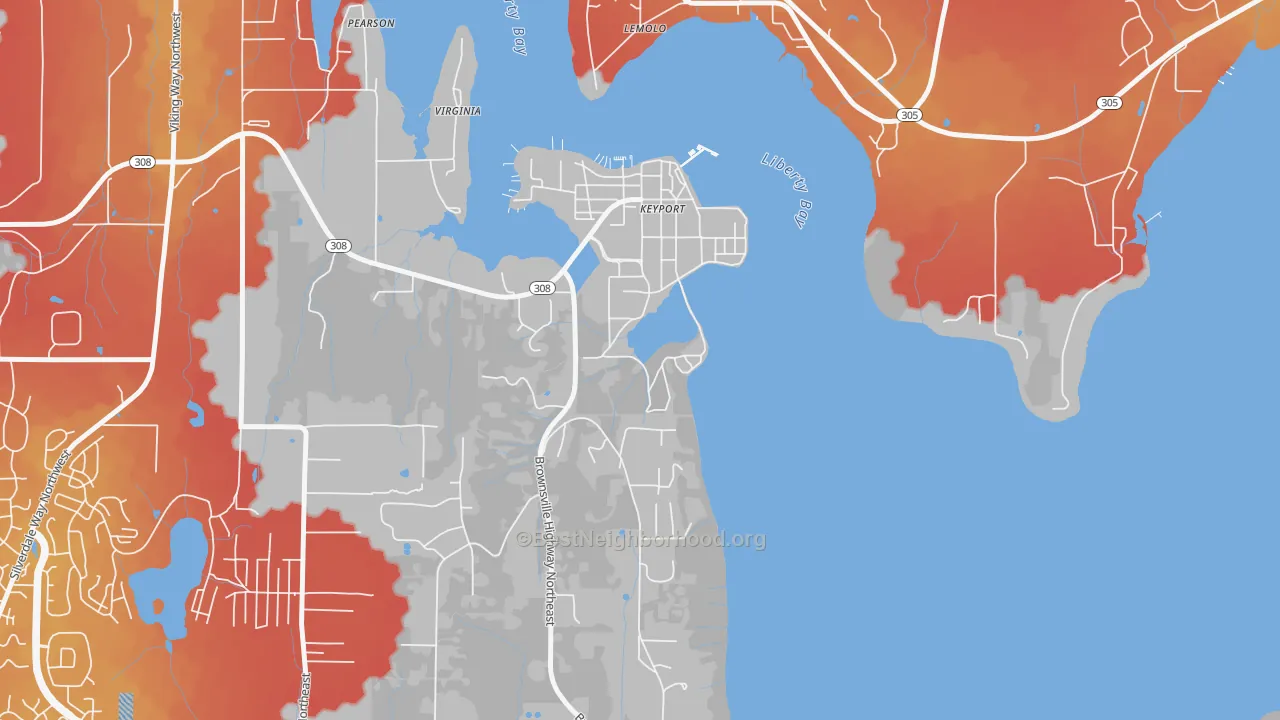 Transit Grade map of Keyport, WA