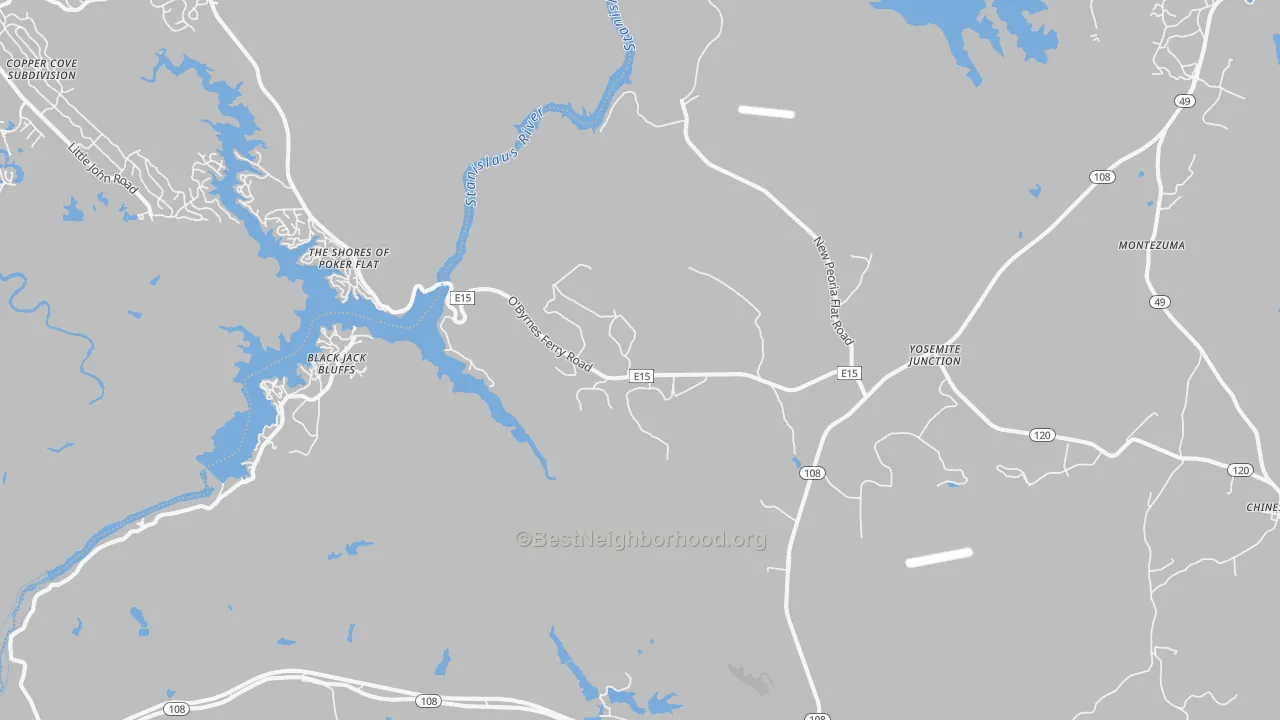 Transit Grade map of Keystone, CA