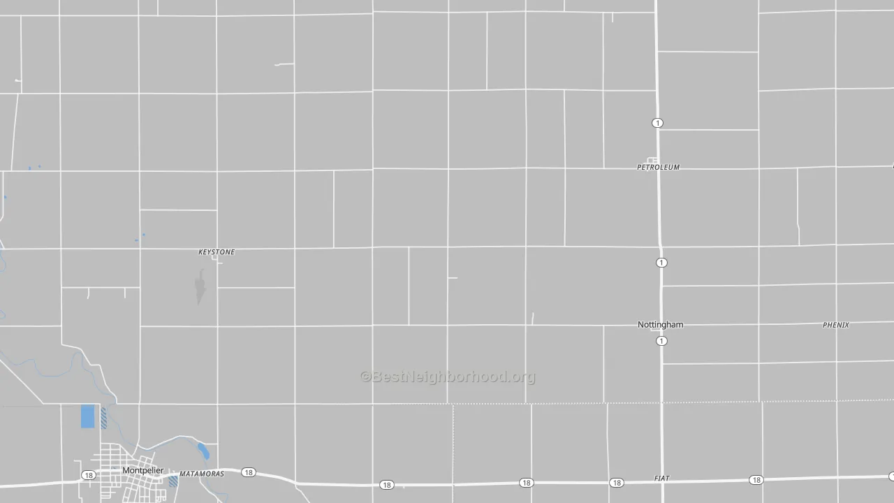 Transit Grade map of Keystone, IN