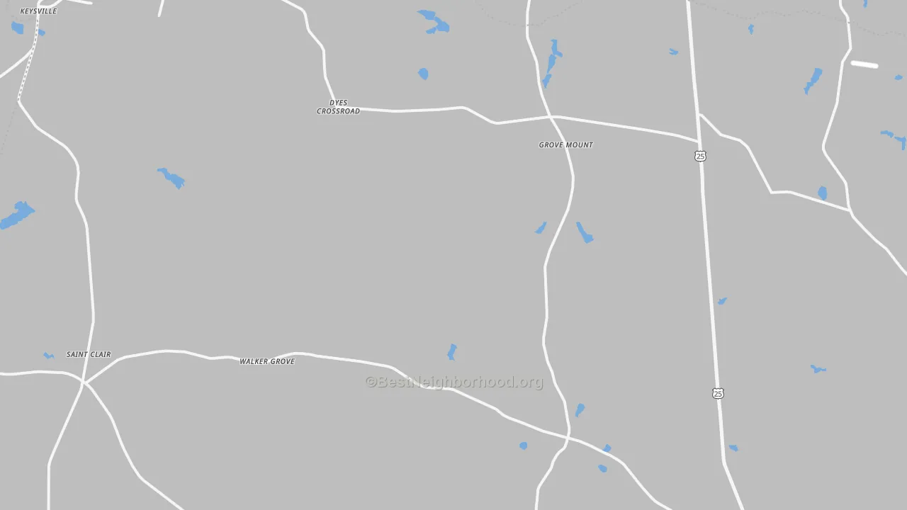 Transit Grade map of Keysville, GA