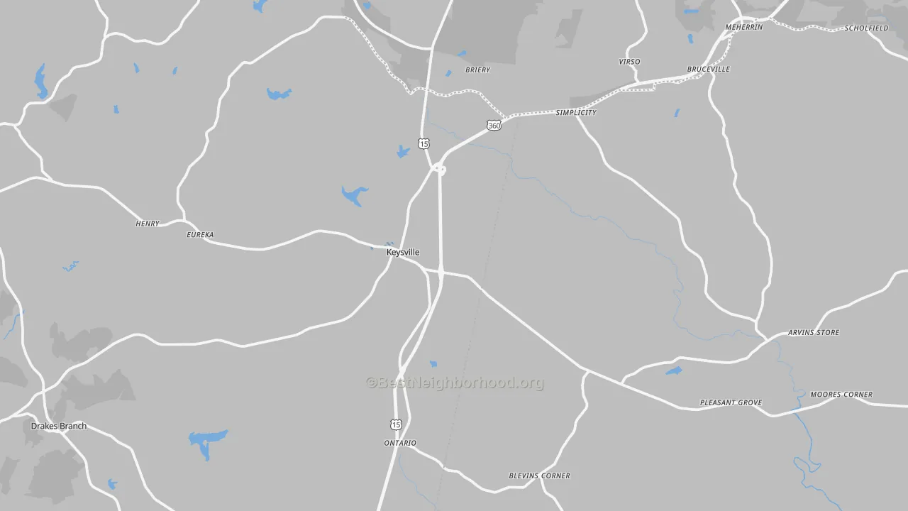 Transit Grade map of Keysville, VA