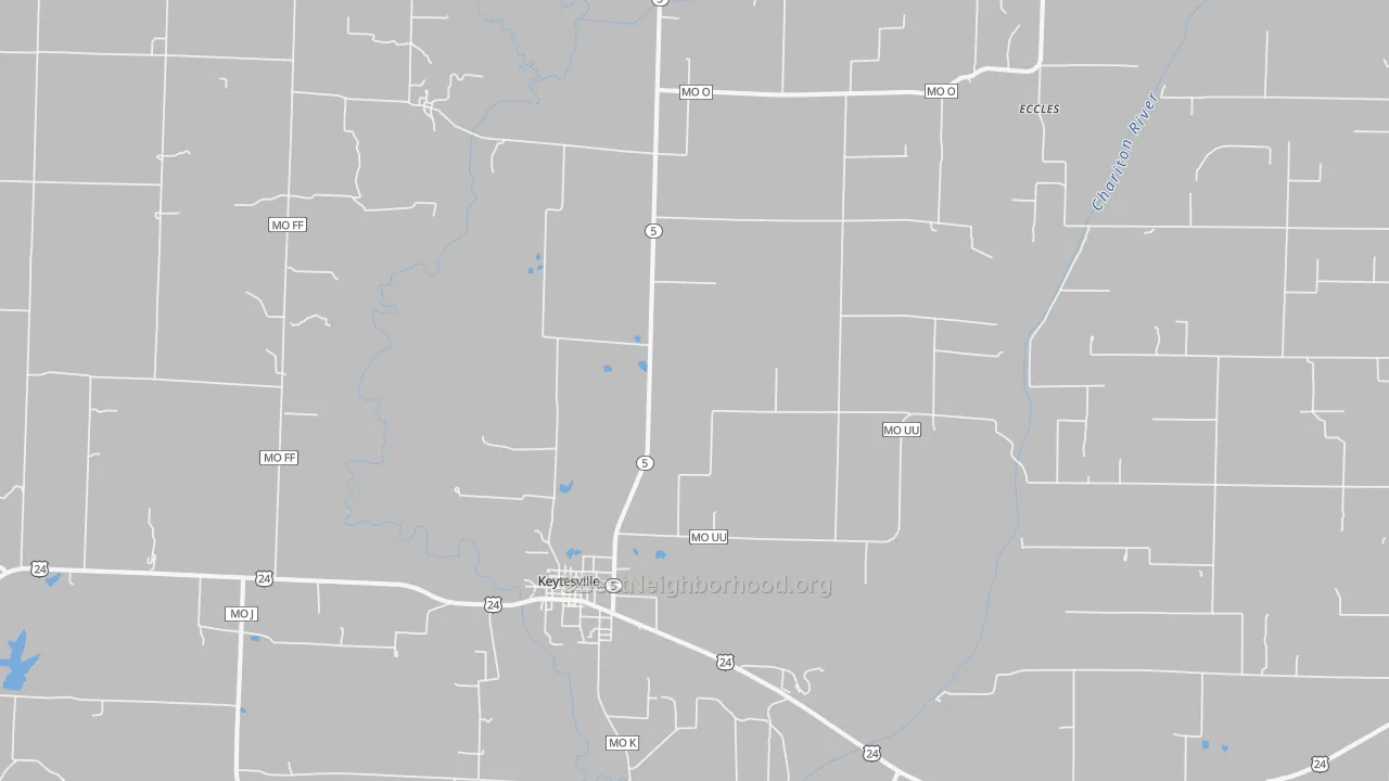 Transit Grade map of Keytesville, MO