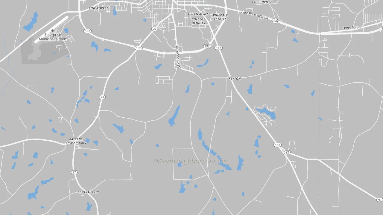 Transit Grade map of Keyton, AL