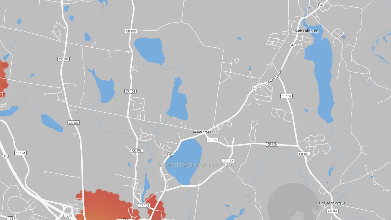 Transit Grade map of Kiamesha Lake, NY