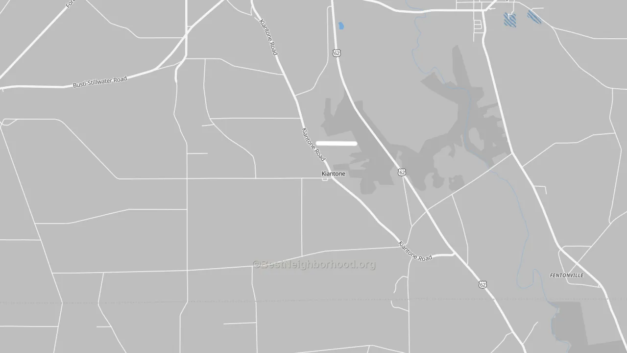 Transit Grade map of Kiantone, NY