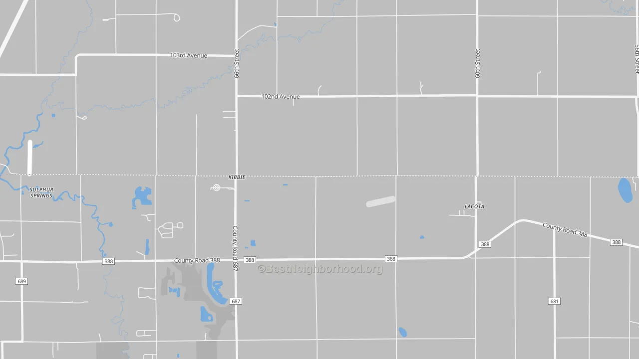 Transit Grade map of Kibbie, MI
