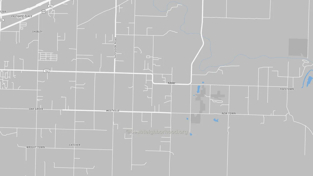 Transit Grade map of Kibler, AR