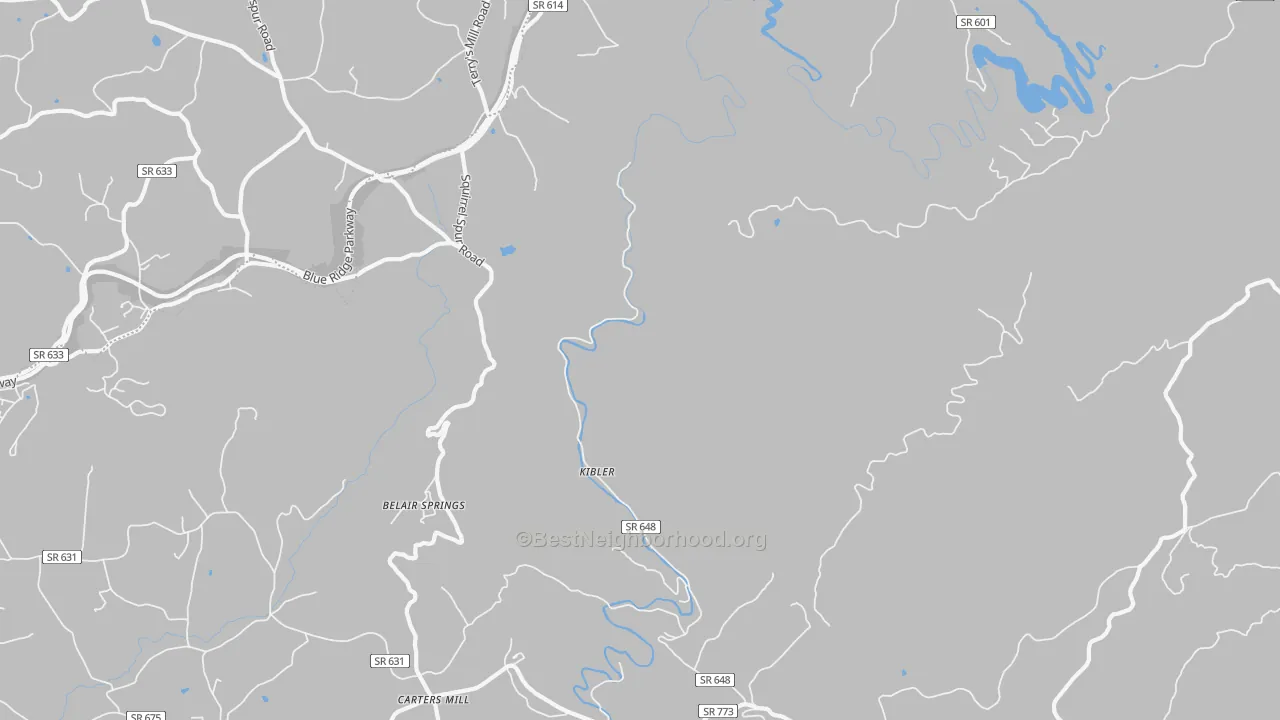 Transit Grade map of Kibler, VA