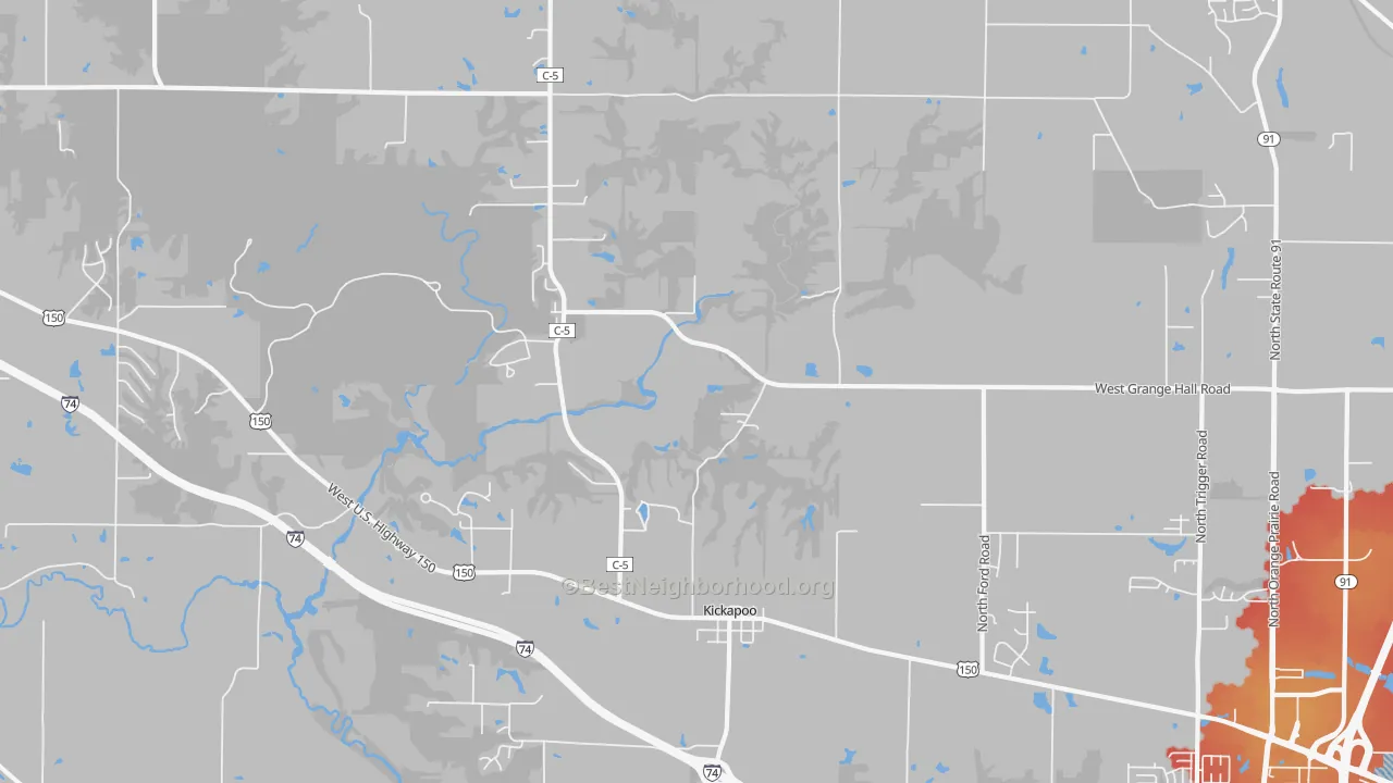 Transit Grade map of Kickapoo, IL