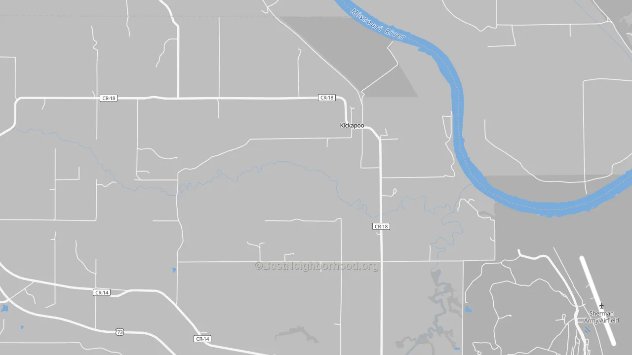 Transit Grade map of Kickapoo, KS