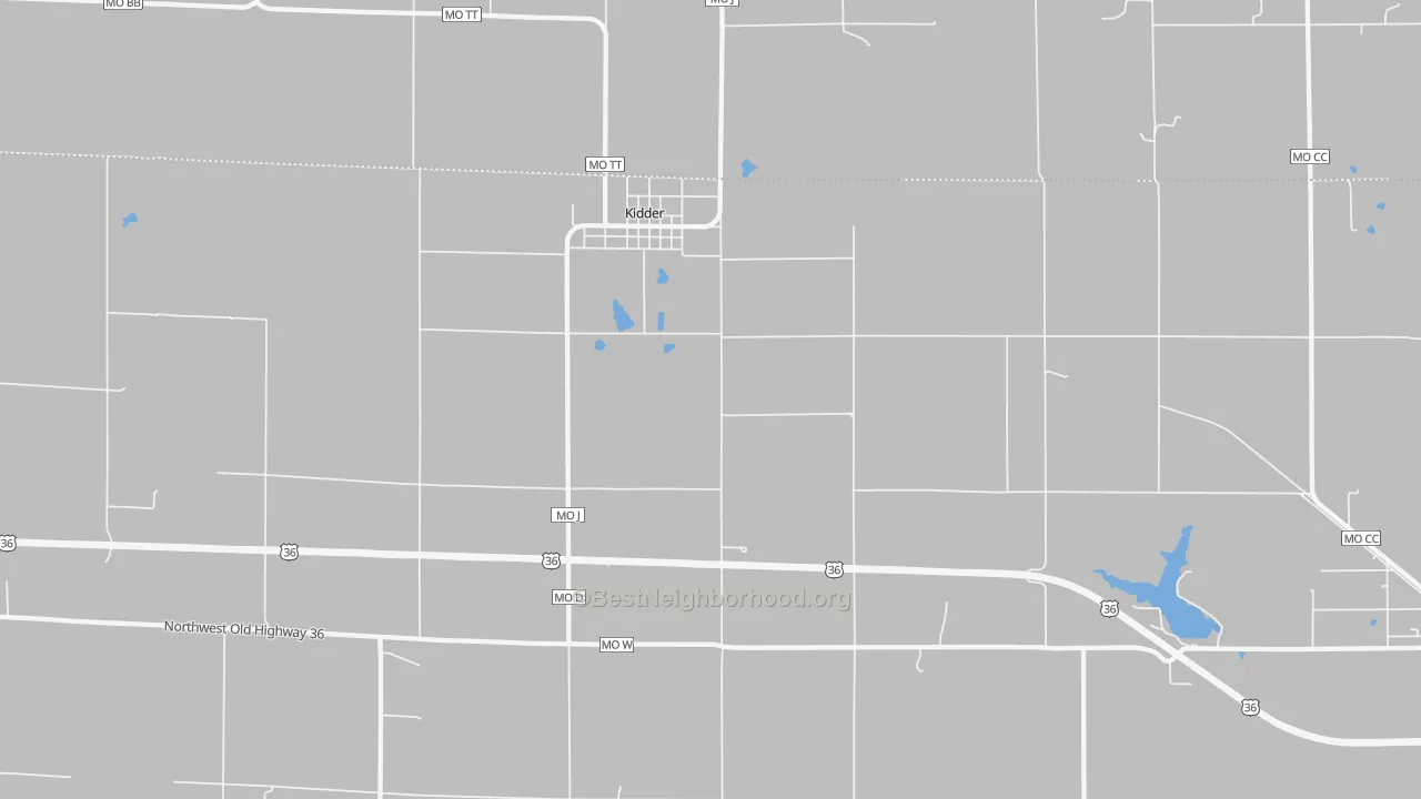 Transit Grade map of Kidder, MO