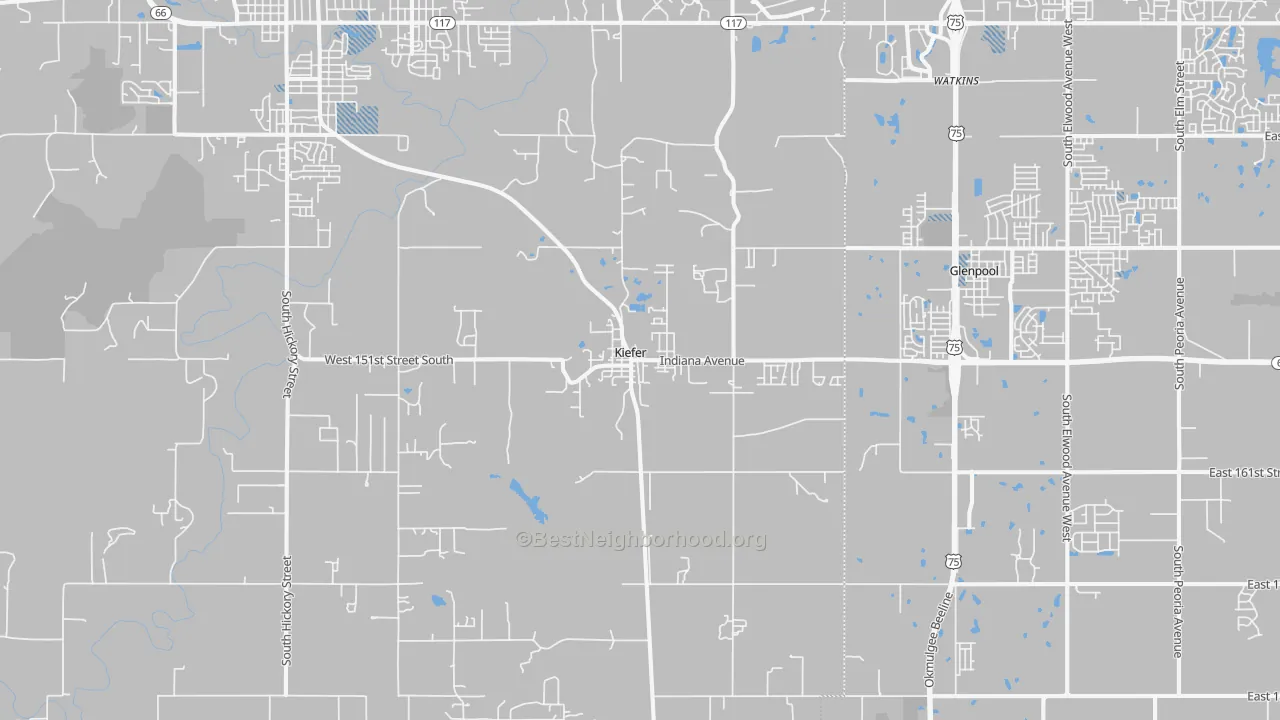 Transit Grade map of Kiefer, OK
