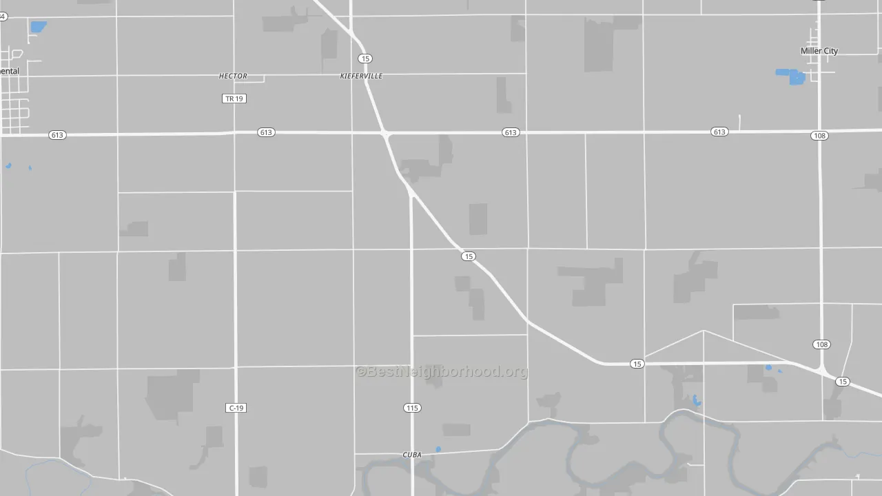 Transit Grade map of Kieferville, OH