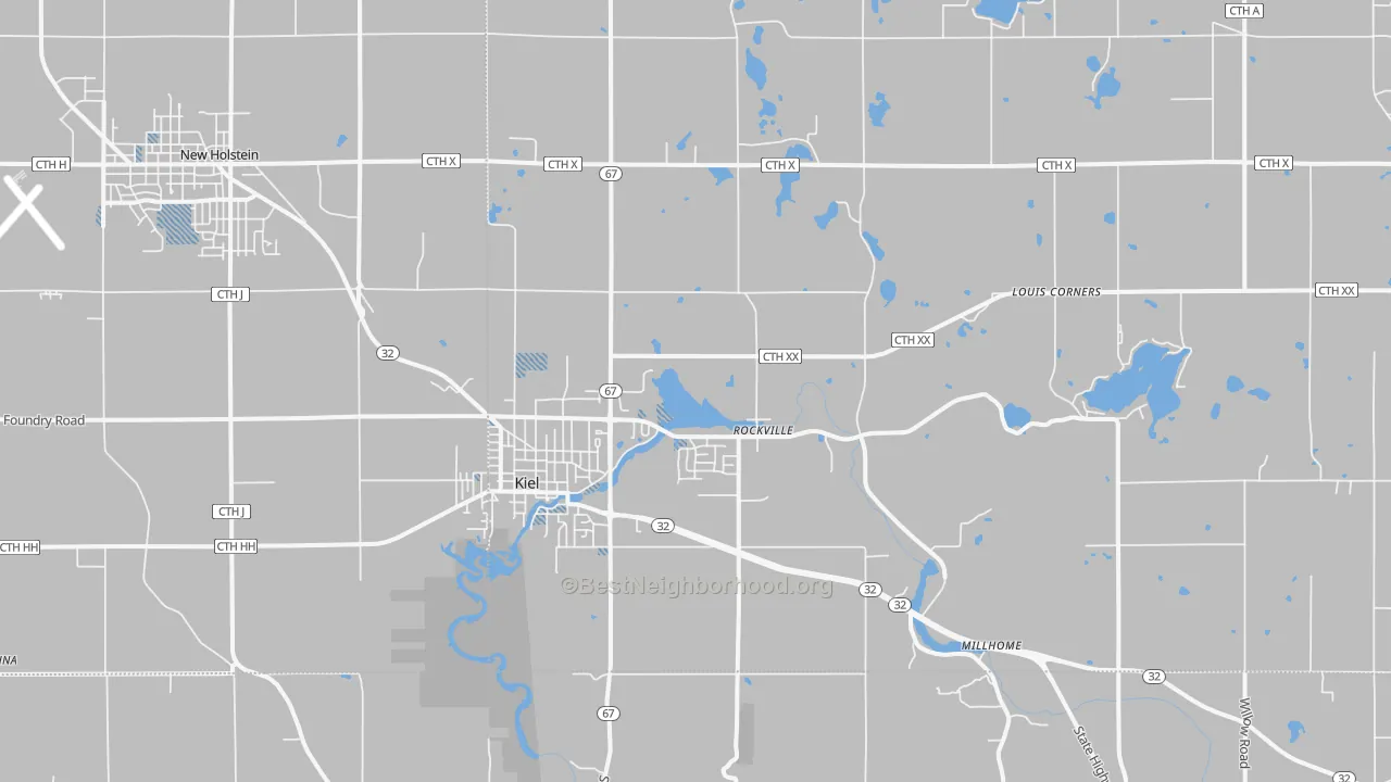 Transit Grade map of Kiel, WI