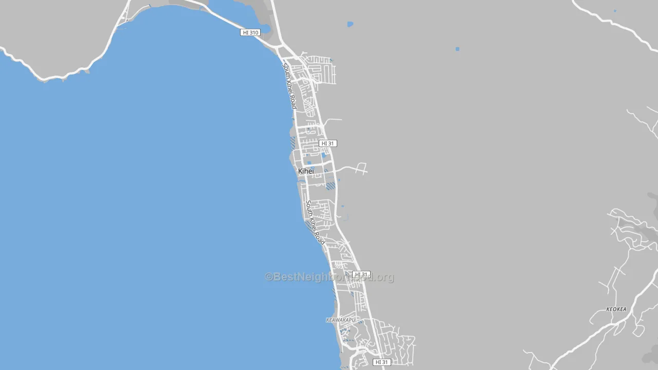 Transit Grade map of Kihei, HI