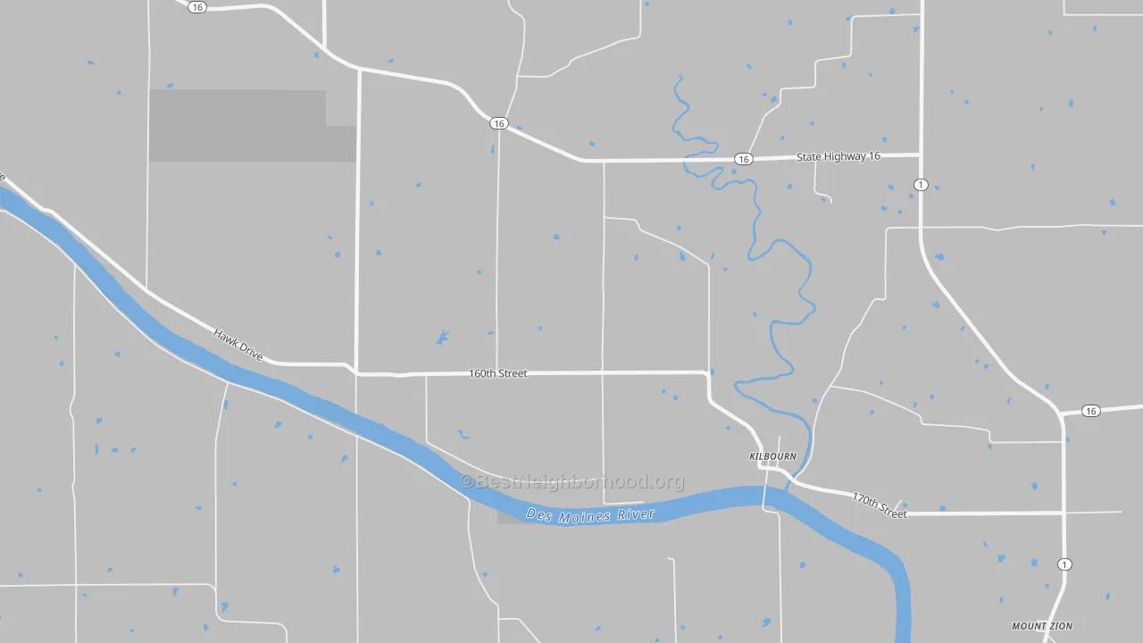 Transit Grade map of Kilbourn, IA