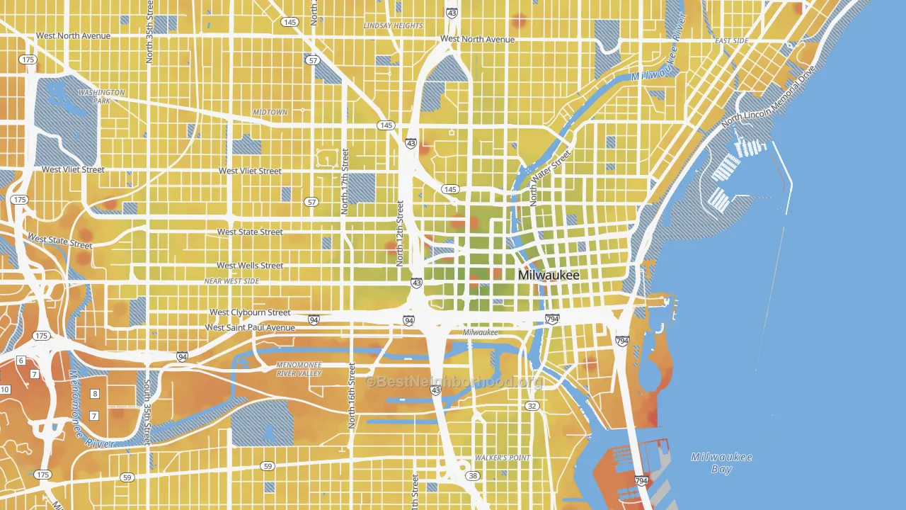 Transit Grade map of Kilbourn Town, Milwaukee, WI