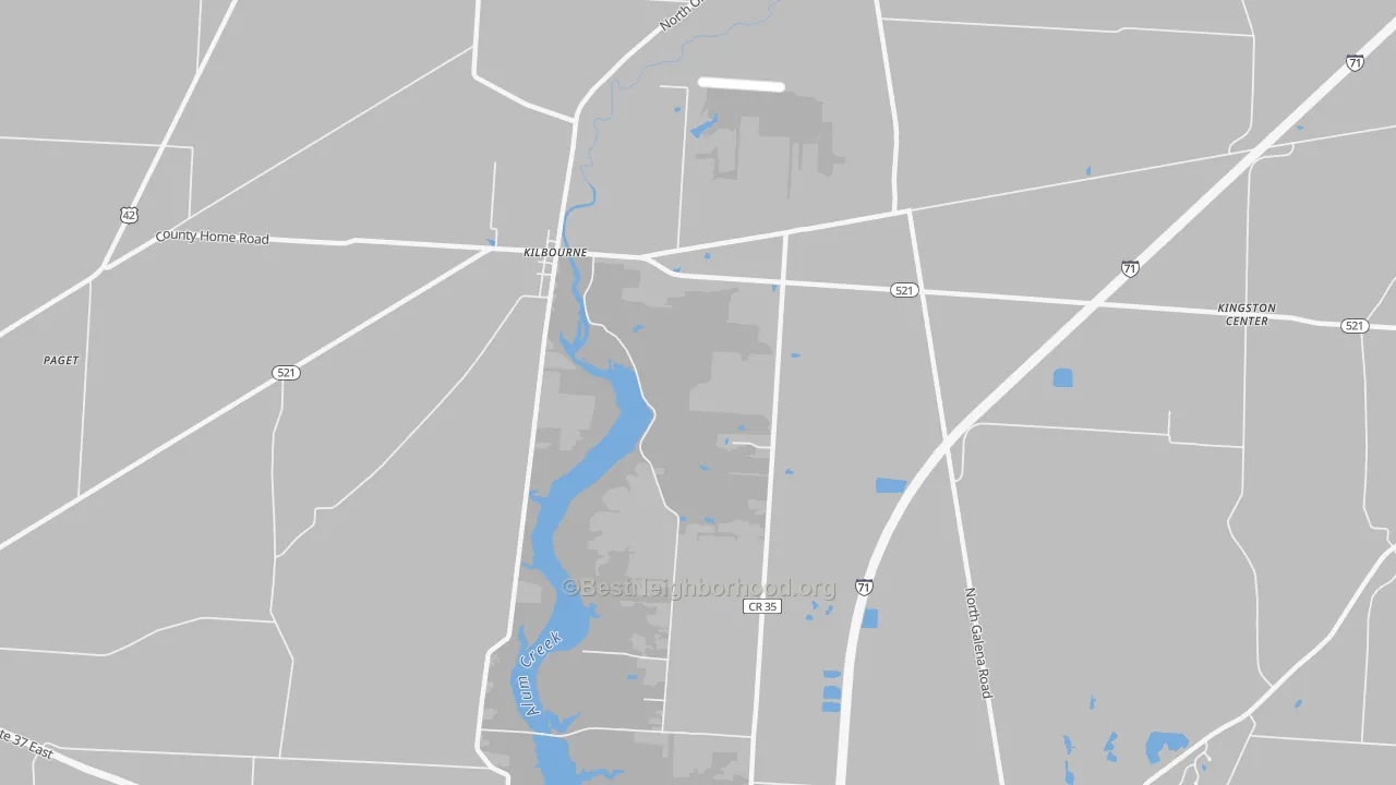 Transit Grade map of Kilbourne, OH