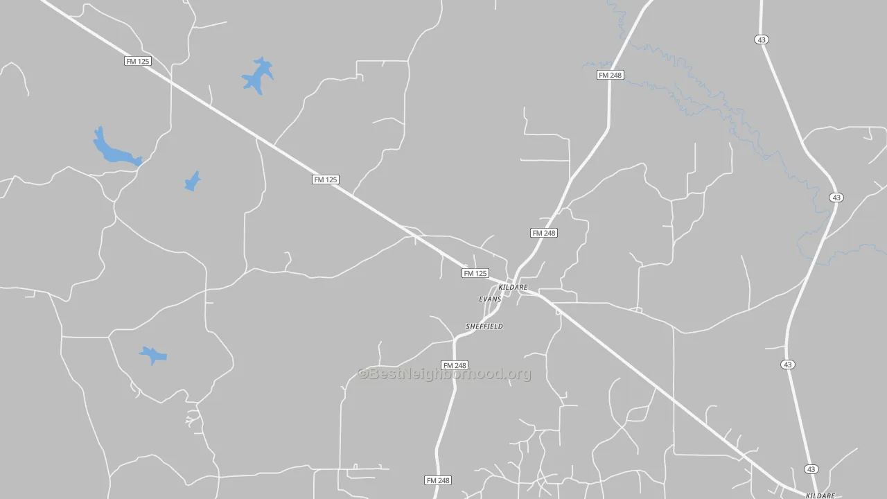 Transit Grade map of Kildare, TX