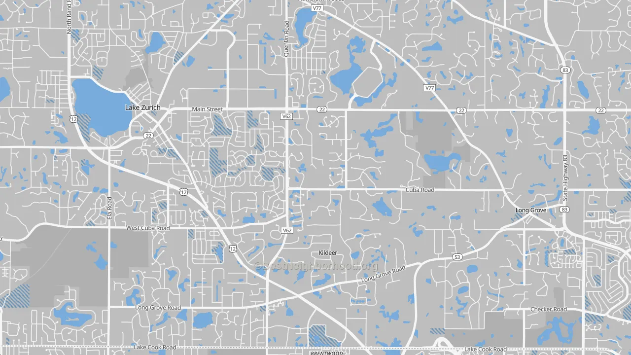 Transit Grade map of Kildeer, IL