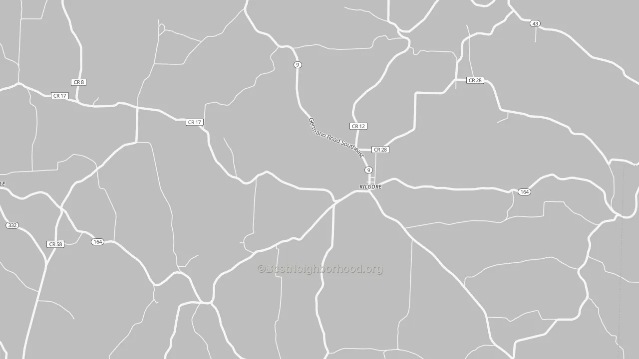 Transit Grade map of Kilgore, OH