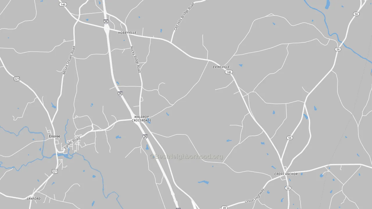 Transit Grade map of Kilgore, SC