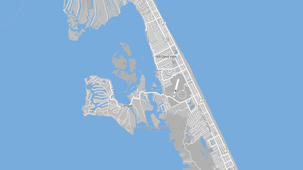 Transit Grade map of Kill Devil Hills, NC