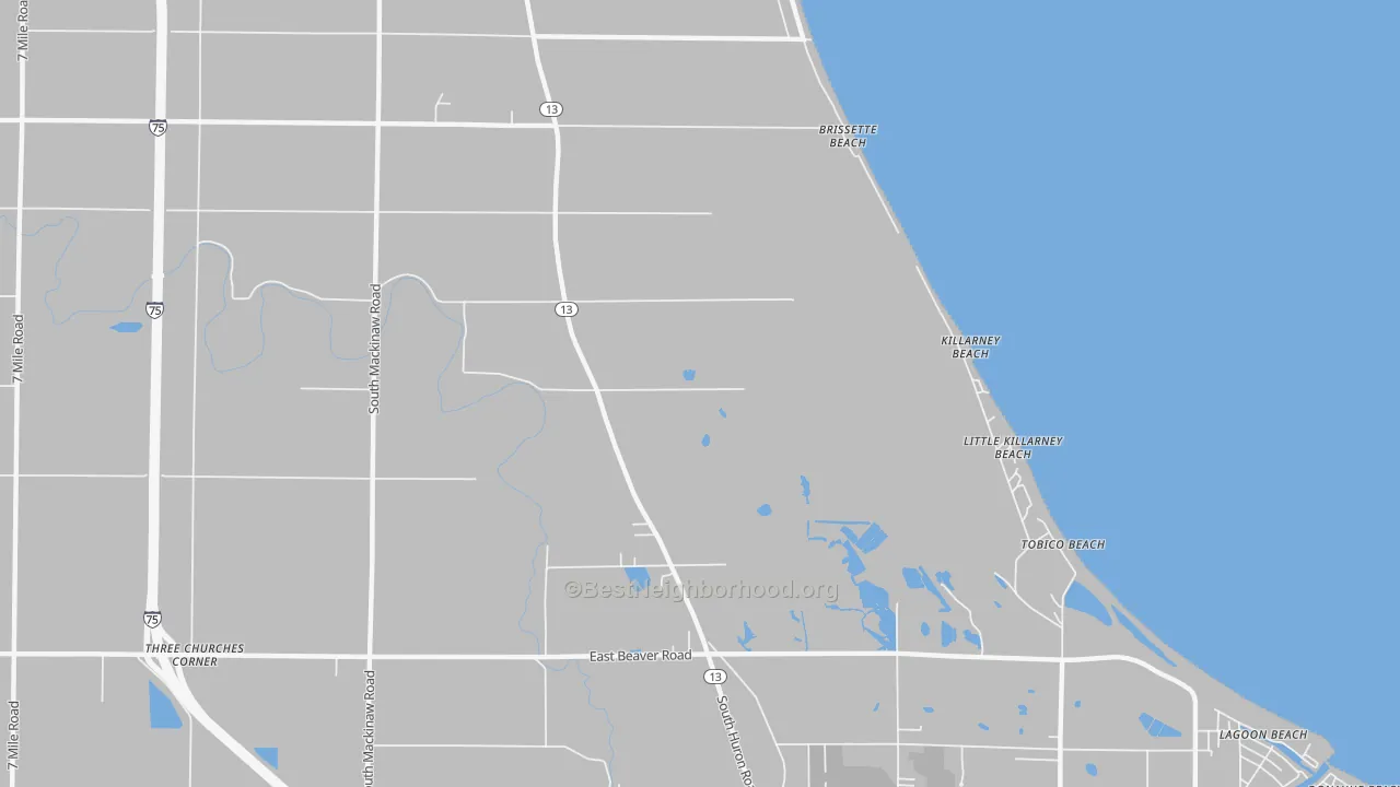 Transit Grade map of Killarney Beach, MI