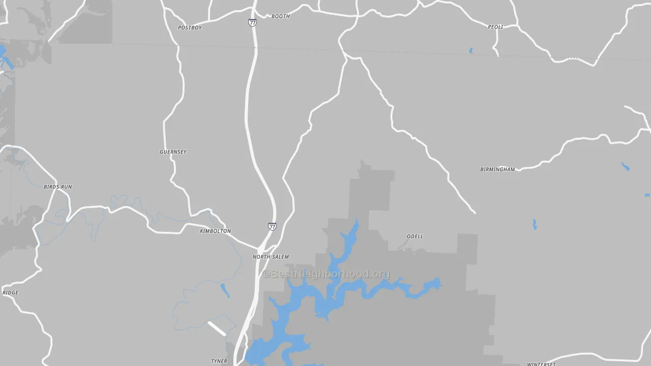 Transit Grade map of Kimbolton, OH