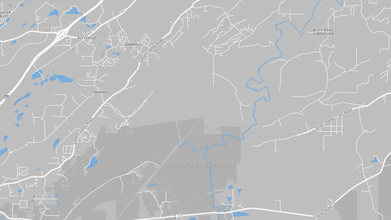 Transit Grade map of Kimbrell, AL