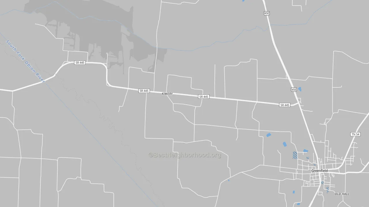 Transit Grade map of Kimery, TN