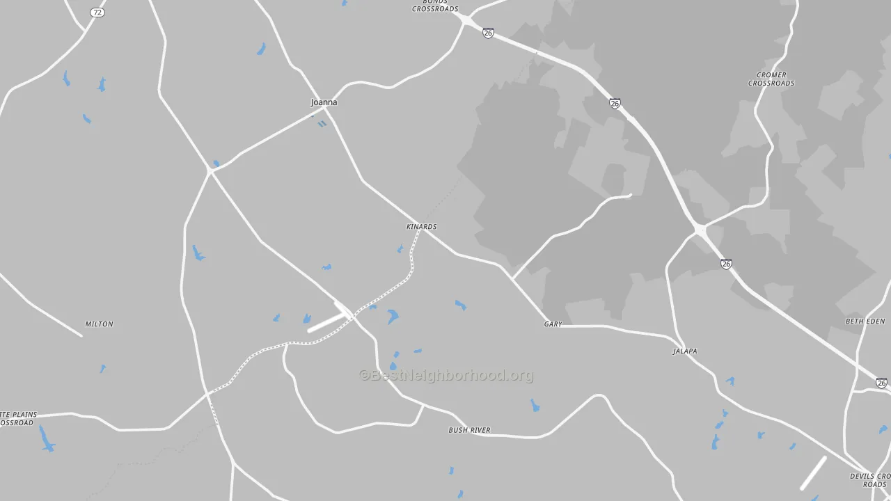 Transit Grade map of Kinards, SC