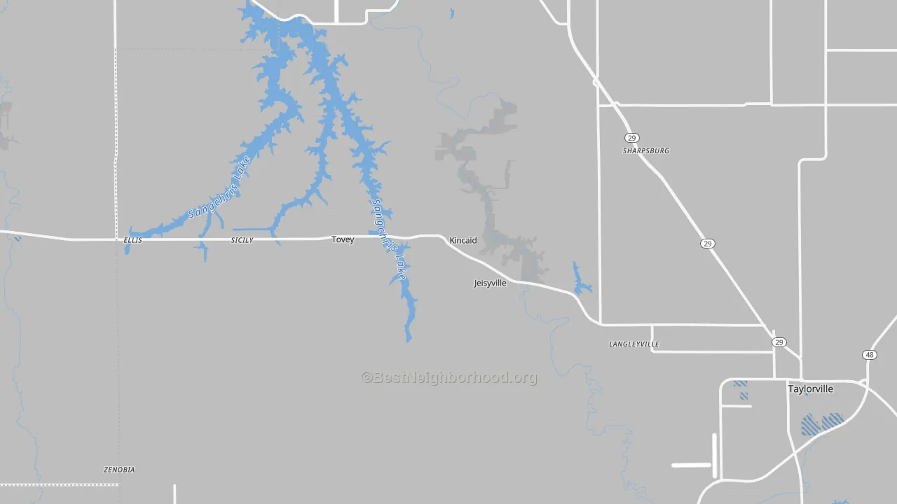 Transit Grade map of Kincaid, IL