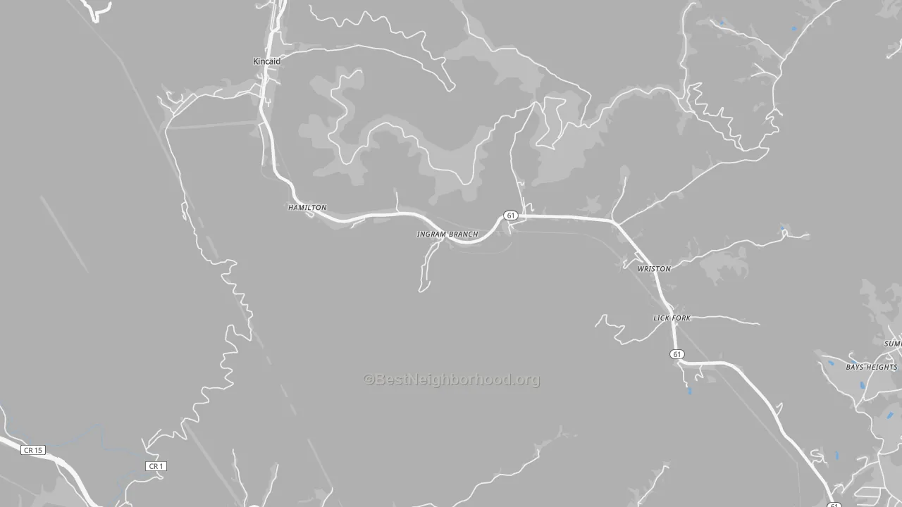 Transit Grade map of Kincaid, WV