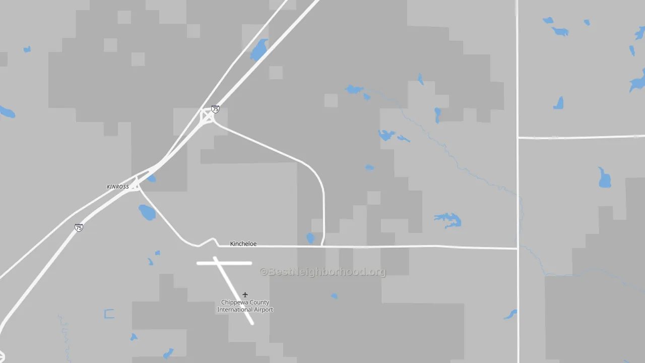 Transit Grade map of Kincheloe, MI