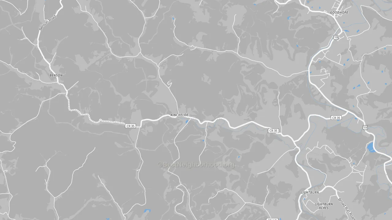 Transit Grade map of Kincheloe, WV